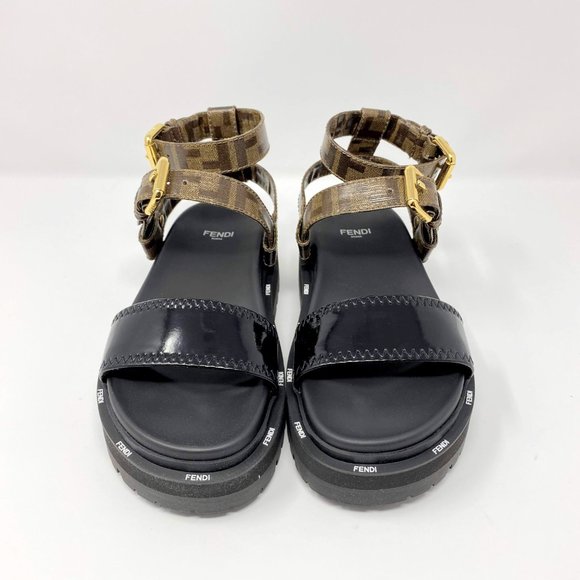 SANDALS Sandals in glossy black neoprene - Picture 2 of 7